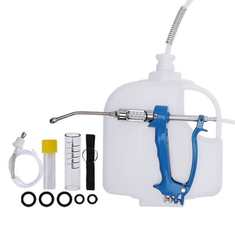 Veterinary Syringe Gun - อุปกรณ์เติมยาโลหะสำหรับสัตว์เลี้ยง โค กระบือ และแกะ อุปกรณ์เติมยาแบบต่อเนื่องสำหรับสัตวแพทย์ ปืนเติมยาโลหะสำหรับสัตวแพทย์