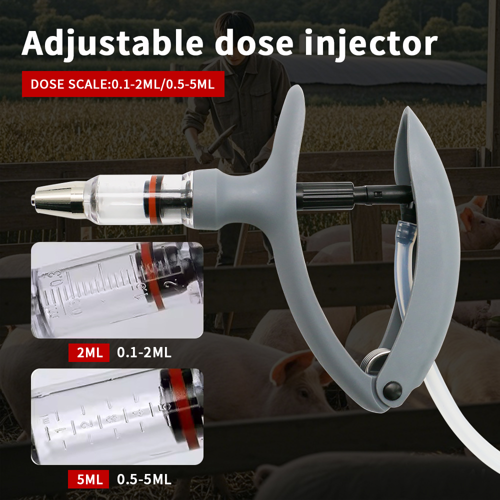 Veterinary Syringe Gun - กระบอกฉีดยาสัตว์แบบต่อเนื่อง 1 ชิ้น ขนาด 2 มล.