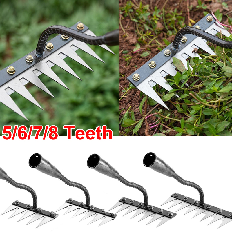 5/6/7/8 ฟันเหล็กสวน Hoe Weedin - Farming Farmer บทวิจารณ์และราคา